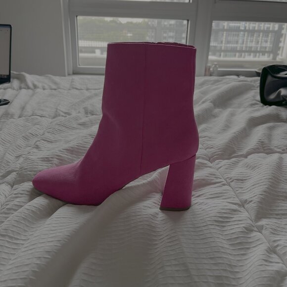 Jorya Pink Ankle Boots – Square Toe, Side Zipper – Like New – Worn Once - Picture 6 of 8
